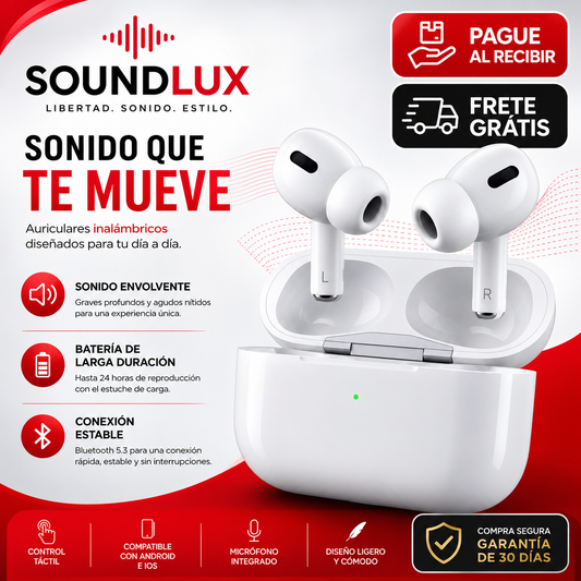 Auriculares Sound Lux Inalámbricos 2ª generación, SONIDO QUE TE MUEVE