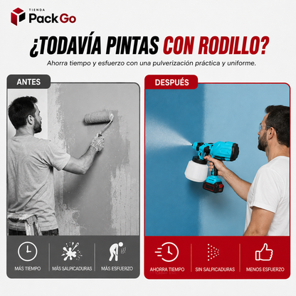 PaintJet - Pulverizador de pintura inalámbrico, bateria recargable